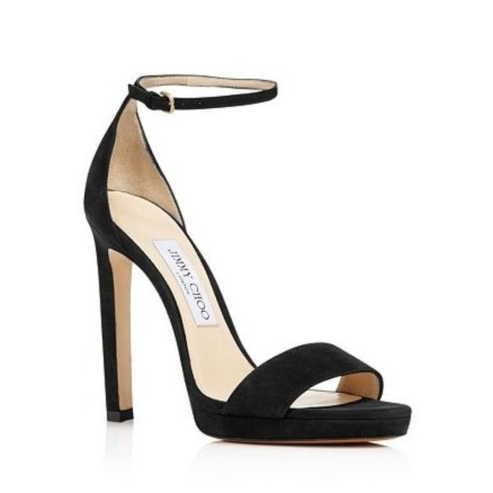 Jimmy Choo Elegant Black Ankle Strap Heels